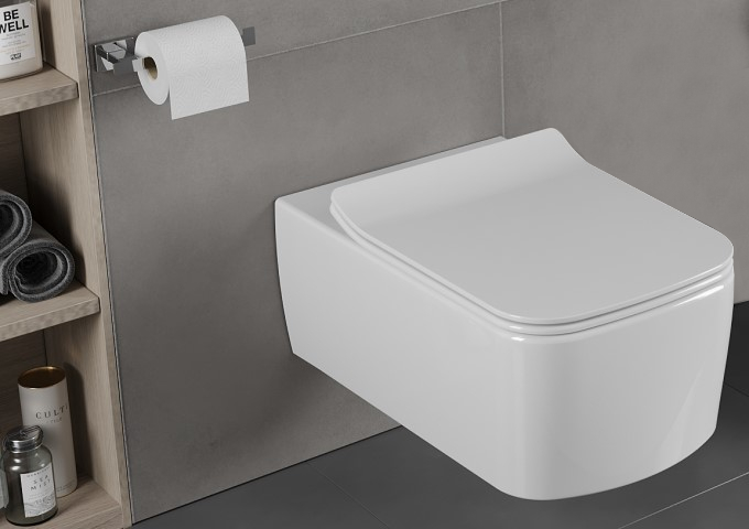 wc školjka i sjedalo s mekano spuštanje